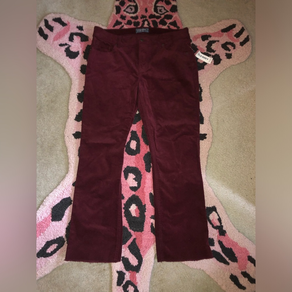 Women's Corduroy Burgundy Jeans